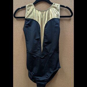 Danse de Paris Black and Gold Women's Leotard